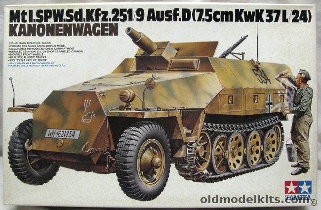 Tamiya 1/35 Sd.Kfz.251/9 Ausf.D (7.5cm KwK37L) Kanonenwagen, 35147 plastic model kit